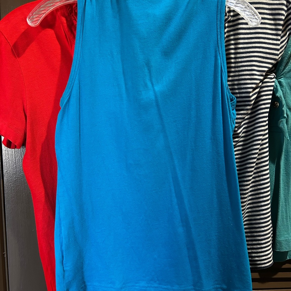 Tory Burch Royal Blue Ruffled Button Top - Picture 3 of 7
